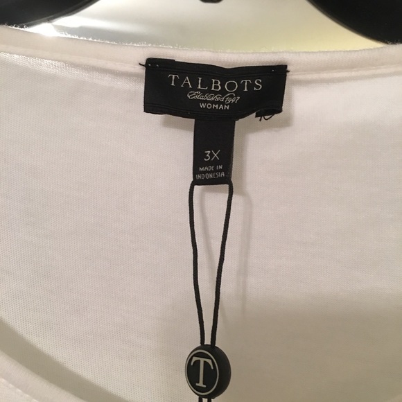 NWT Talbots Woman ruffle short sleeve T-shirt - Picture 4 of 6
